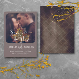 Reserve A Data Casamento de Salvar Data de Fotografia Moderna