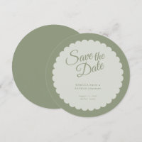 Casamento de Scallop Verde do Elegante Sage