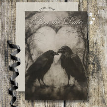 Casamento de Script Black & Tan Raven Gótico Escur