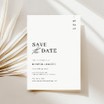 Reserve A Data Casamento de Script Branco e Preto Moderno do Orça<br><div class="desc">Anuncie sua história de amor sem quebrar o banco! Este salvamento amigável da data apresenta uma fonte moderna de script em um fundo preto e branco nítido, deixando seu amor brilhar com um toque de sofisticação. Fácil de personalizar com seus nomes e data de casamento, é perfeito para casais que...</div>