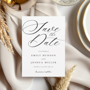 Reserve A Data Casamento de Script Elegante Moderno