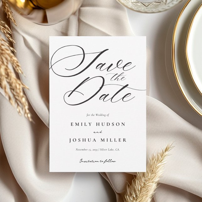 Reserve A Data Casamento de Script Elegante Moderno (Criador carregado)