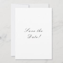 Reserve A Data Casamento de Script Elegante Preto e Branco