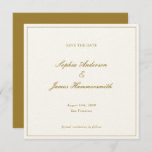 Casamento de Script Formal Dourado de Ochre Elegan