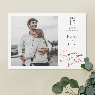 Reserve A Data Casamento de Script Moderno Elegante Simples