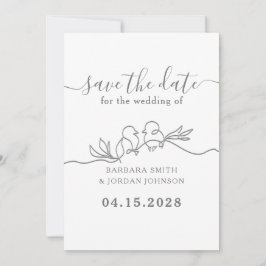 Reserve A Data Casamento de Script Moderno Simples