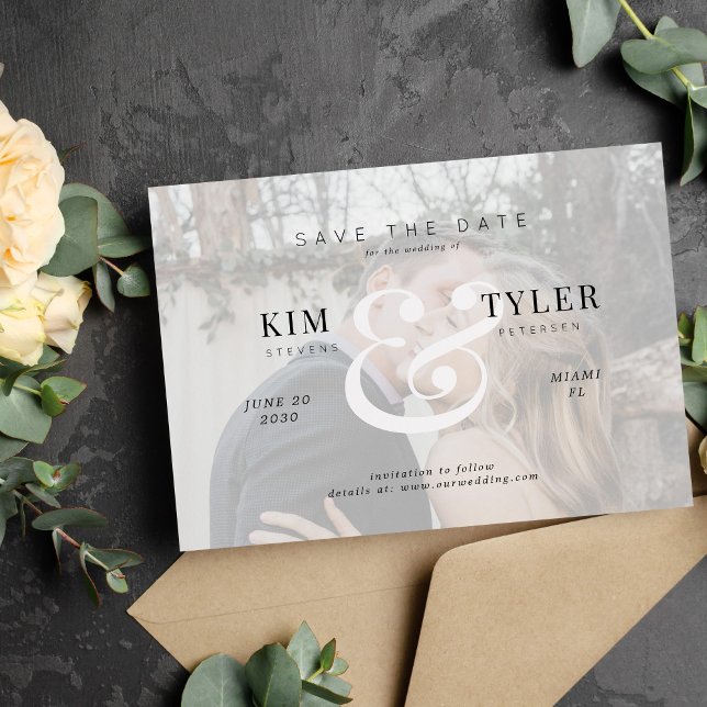 Reserve A Data Casamento de sobreposição de fotos personalizada m (Criador carregado)