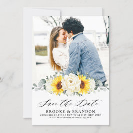 Reserve A Data Casamento de Sunflower Ivory Peony Floral Eucalypt