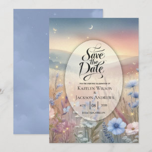 Reserve A Data Casamento de sussurros de flor selvagem lunar