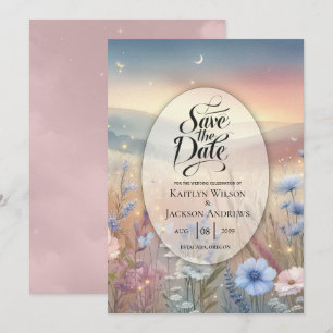 Reserve A Data Casamento de sussurros de flor selvagem lunar