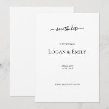 Casamento de texto minimalista moderno salve o car