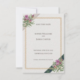 Reserve A Data Casamento de Thistle Celtic Tartan Escocês