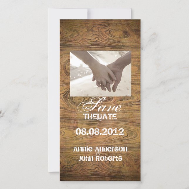 Reserve A Data Casamento de vaqueiro Rustic Country (Frente)