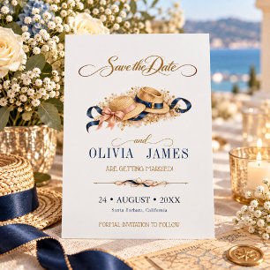 Reserve A Data Casamento de Verão Casual de Casal Maduro Vintage