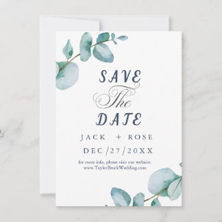 Reserve A Data Casamento de Verão de Eucalyptus Greenery Rustic.