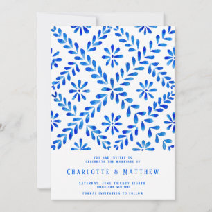 Reserve A Data Casamento de Verão de Praia Azulejo Azul do Medite