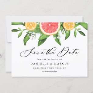Reserve A Data Casamento de Verão de Toranjas Aquáticas e Laranja