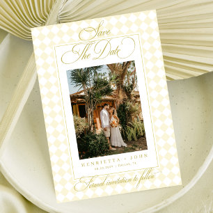 Reserve A Data Casamento de Verão Luxuoso com Letra Citrina Amare
