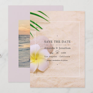 Reserve A Data Casamento de Verão na Praia Salve a Data