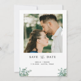 Reserve A Data casamento de verde eucalipto