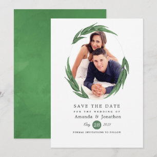 Reserve A Data Casamento de Verdor da Floresta Silvestre