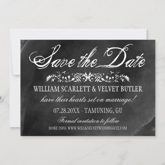 Reserve A Data Casamento de Watercolor Salva a Data (Frente)