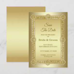Reserve A Data Casamento Decorativo Dourado Salvar a Data