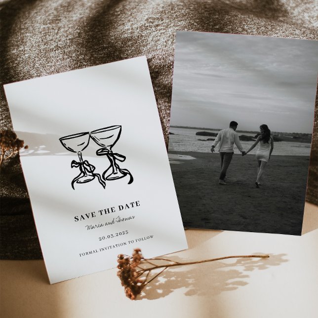 Reserve A Data Casamento Desenho Moderno Salve a Data (Criador carregado)