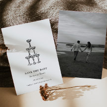 Casamento Desenho Moderno Salve a Data
