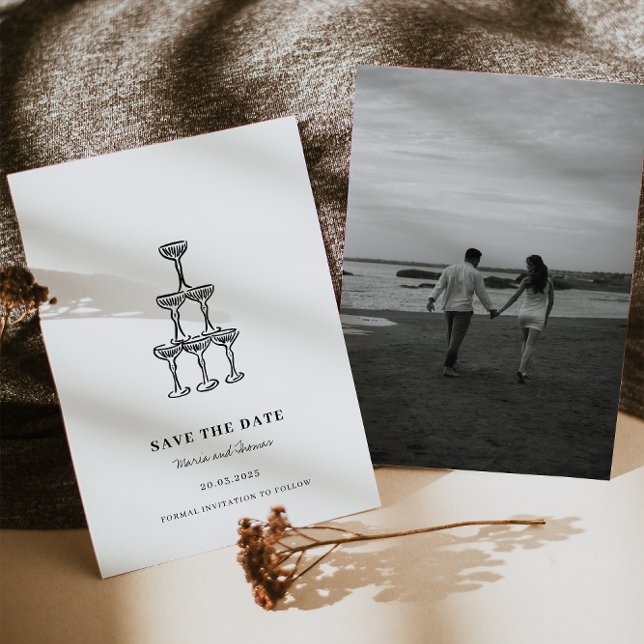 Reserve A Data Casamento Desenho Moderno Salve a Data (Criador carregado)