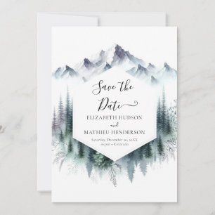 Reserve A Data Casamento Digital Simple Mountain