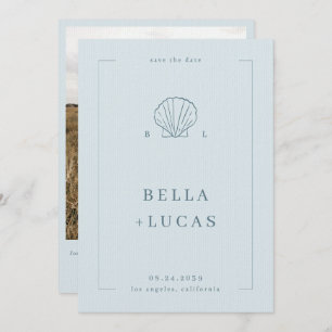 Reserve A Data Casamento do Código QR do Monograma do Shell Coste