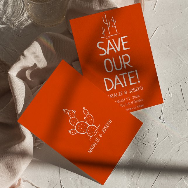 Reserve A Data Casamento do Deserto Moderno de Terracotta Ocident (Criador carregado)