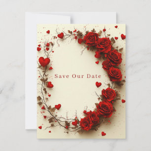 Reserve A Data Casamento do Dia dos Namorados dos Corações Vermel