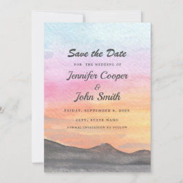 Reserve A Data Casamento do Lago Watercolor Mountain