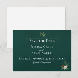 Reserve A Data Casamento do Monograma de Natal