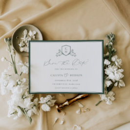 Reserve A Data Casamento do Monograma do CREST do BRUNSWICK