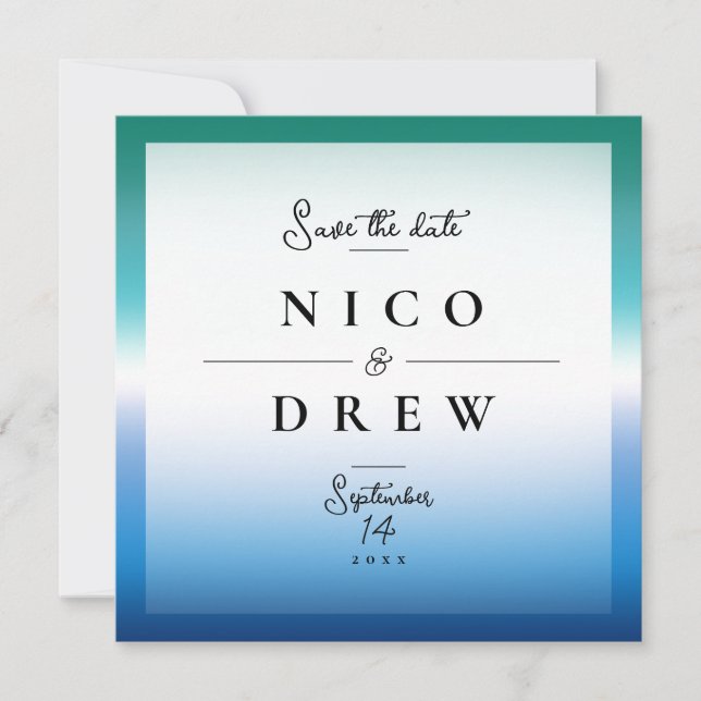 Reserve A Data Casamento do Orgulho Masculino da Gay Elegante (Frente)