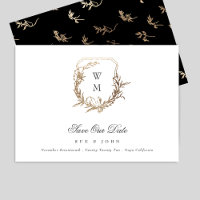 Casamento Dourado branco de monograma clássico pre