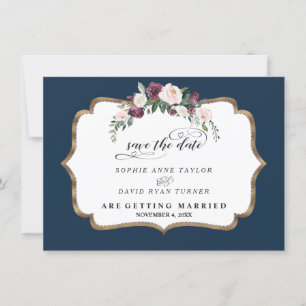 Reserve A Data Casamento Dourado Burgundy Blush Ivory Floral