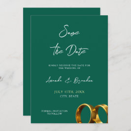 Reserve A Data Casamento Dourado Chic Emerald Green