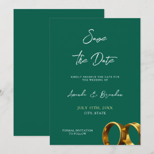 Reserve A Data Casamento Dourado Chic Emerald Green