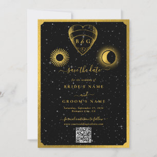 Reserve A Data Casamento Dourado das Estrelas Celestiais Crescent