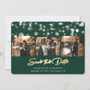 Reserve A Data Casamento Dourado Emerald Green 4 Foto Salvar A Da
