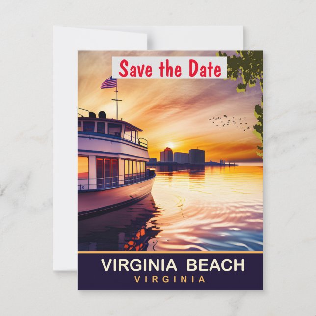 Reserve A Data Casamento Dourado na Orla de Virginia Beach (Frente)