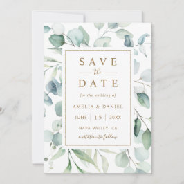 Reserve A Data Casamento Eetal Eucalyptus Dourado Script Greenery