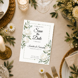 Reserve A Data Casamento Elegância Peônia Marfim Atemporal