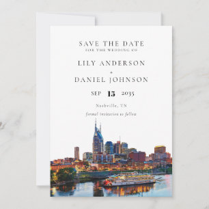 Reserve A Data Casamento Elegante à Beira do Rio em Nashville com