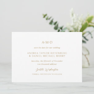 Reserve A Data Casamento Elegante Andrea Gold