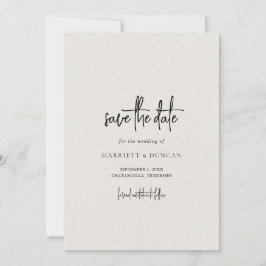 Reserve A Data Casamento Elegante Bege Atemporal